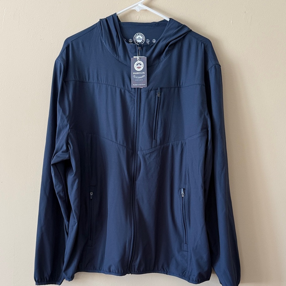 Arsuxeo Men's Navy Windbreaker Jacket
